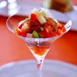 海草ジュレのグラスサラダ