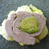 ハイライフポークヒレ肉の柚子胡椒キャベツ巻き