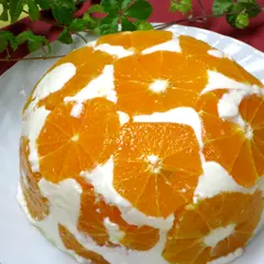 見た目もキュートなオレンジチーズケーキ
