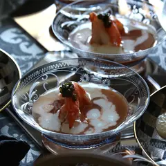 イタリア料理 × 日本料理レッスン風景
海老のビスクスープ