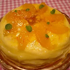 オレンジ＆チーズのミルクレープ