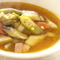キムチと夏野菜のスープ