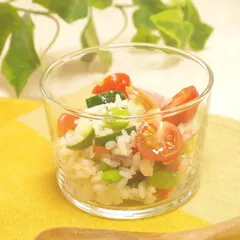 カラフル夏野菜のライスサラダ