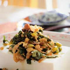 大根の葉っぱの食べる中華風ドレッシング