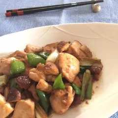 焼き鳥風鶏肉野菜炒め