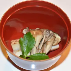 焼き長芋とマイタケの味噌汁