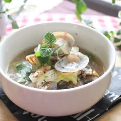 干し白菜とアサリのスープ