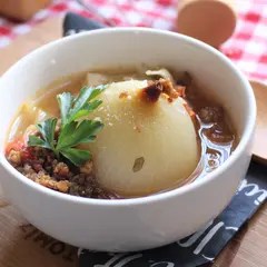 新玉ねぎの丸ごとトロトロスープ