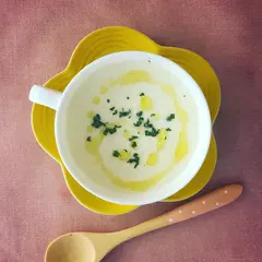 火を使わない！ホワイトアスパラと新玉ねぎのスープ