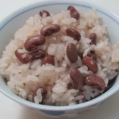 うるち米で作るお赤飯