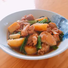 分葱と鶏の煮物