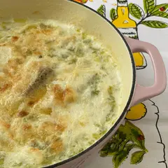 白菜と里芋のペッシェグラチナート