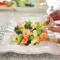 手づくり柚子胡椒ドレッシングサラダ