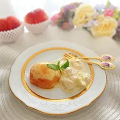 桃のアイス