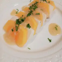 柿と豆腐のカプレーゼスタイル