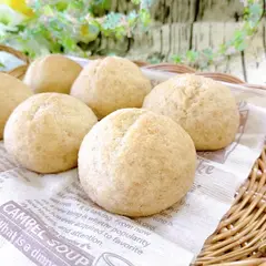 玄米と米粉のまるパン