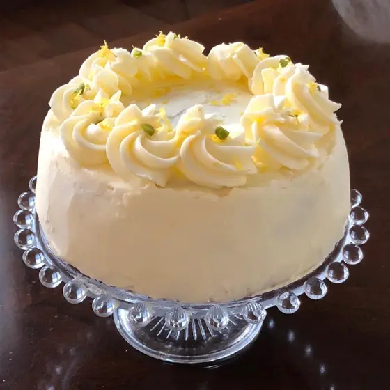お菓子レッスン「エルダーフラワーとレモンのケーキ」