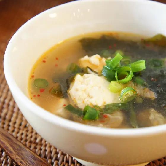 豆腐のキムチスープ（包丁無しで作れます）