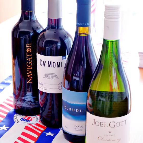 4種類のアメリカワインを飲み比べましょう