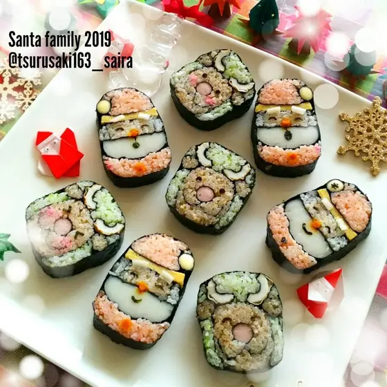 １１時半～☆クリスマスレッスン◆サンタとトナカイ飾り巻き寿司