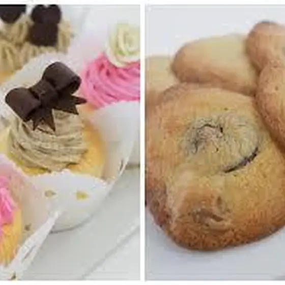 デコレーションカップケーキと1スクープクッキー