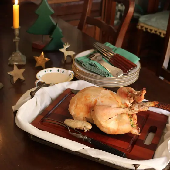 ローストチキン～～生焼き、焼き過ぎがありえないレシピでクリスマスディナーを♪