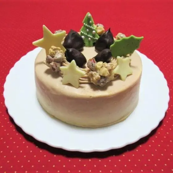クリスマスケーキレッスン　モンブランショートケーキ