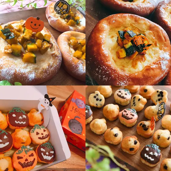 ハロウィンお菓子&パン『プティケーク&かぼちゃガレット』