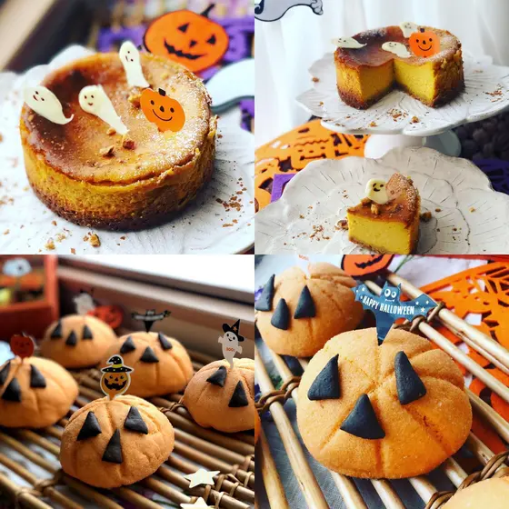 10月ハロウィンレッスン『かぼちゃチーズケーキ＆メロンパン』