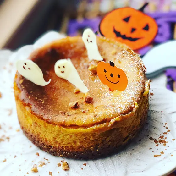10月ハロウィンお菓子教室『かぼちゃチーズケーキ』