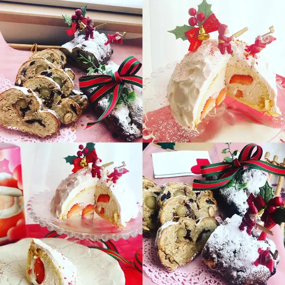 12月クリスマスお菓子パン教室　クリスマスケーキ&シュトレン