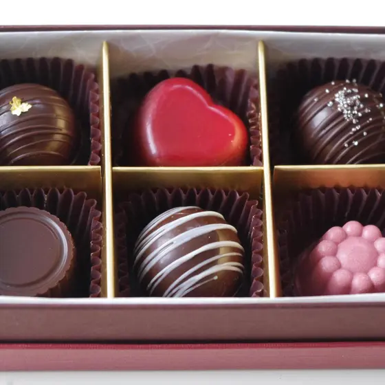 バレンタイン・チョコレート：ボンボンショコラ6種