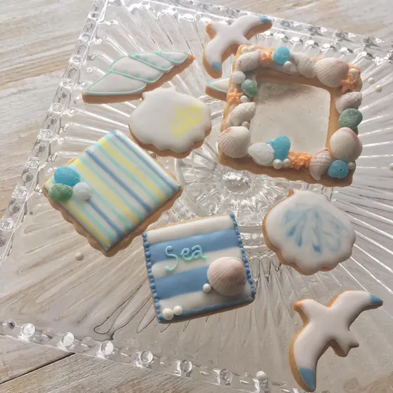 【7・8月】夏の海アイシングクッキー