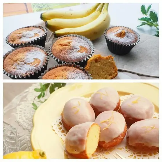 バナナキャラメルケーキ、レモンケーキ
