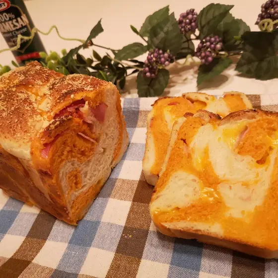 ベーコンとチーズのパン・ド・ミ