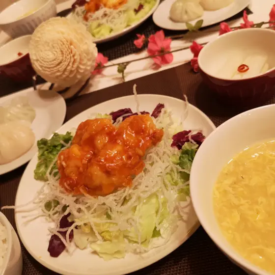 中華でおもてなし～海老チリ&エビ蒸し餃子～