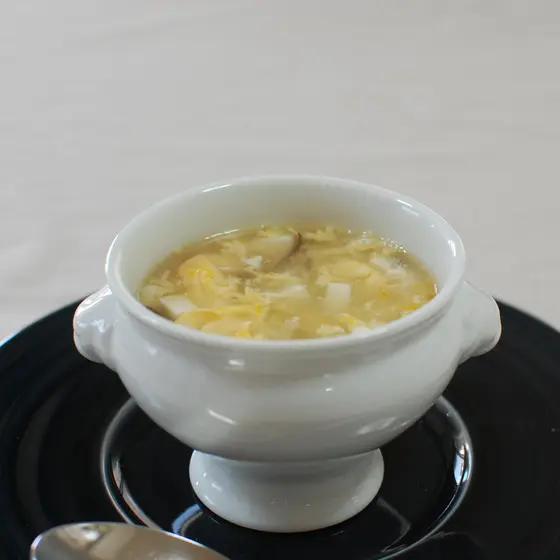 豆腐ときくらげ竹の子の卵スープ