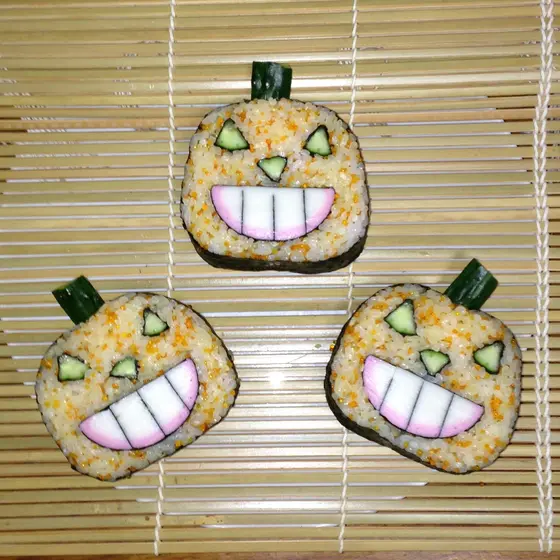＜1day＞飾り巻き寿司（かぼちゃのおばけ、ガイコツ）