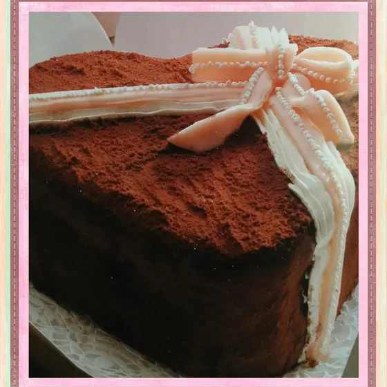 バレンタイン　ケーキ　ハートのチョコレートケーキ