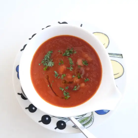 トマトジュースで作れる旨味
MAXな濃厚トマトスープ