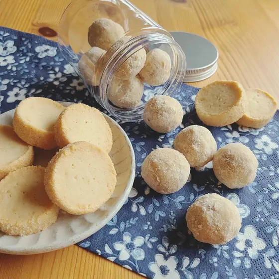 米粉アイスボックスクッキー&和三盆と胡桃の米粉スノーボール