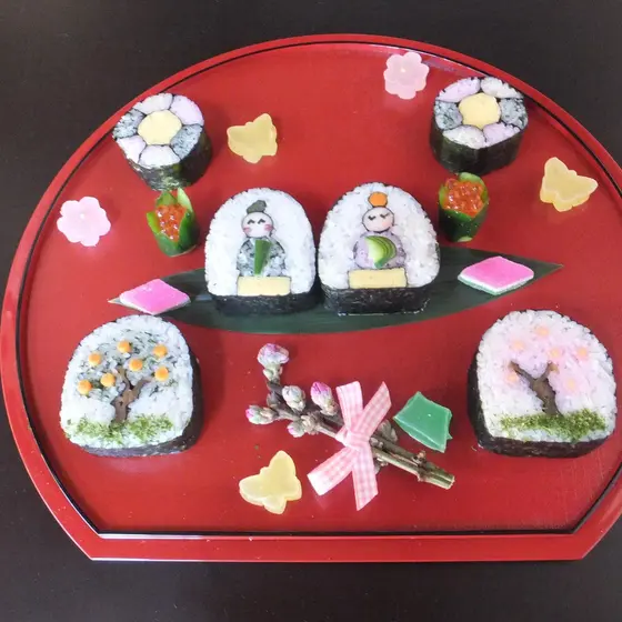 お雛様の飾り巻き寿司レッスン