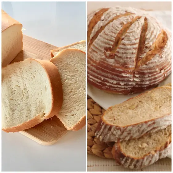 生クリーム食パン&玄米粉とアーモンドのカンパーニュ