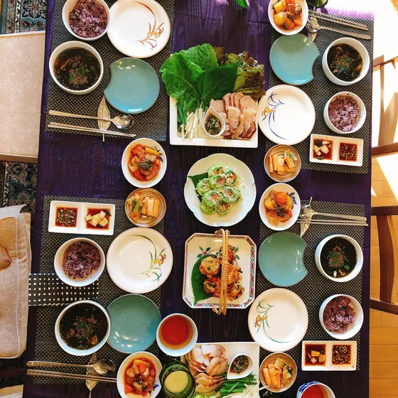 ポッサムと薬膳の秋の韓国料理