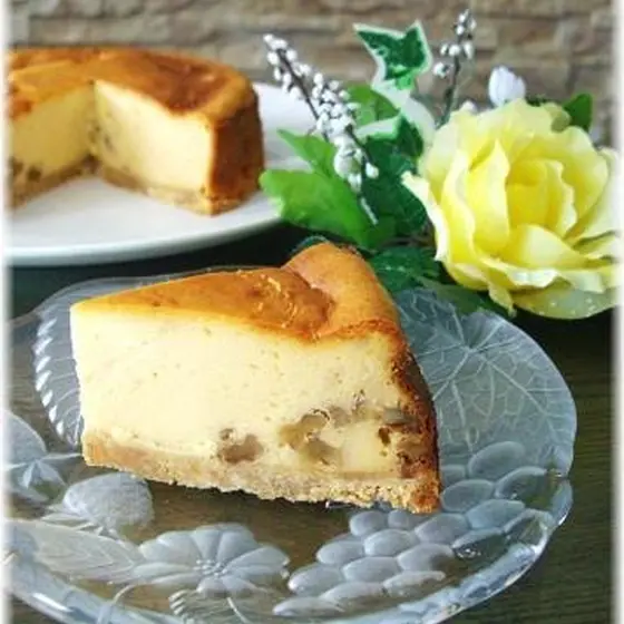 【バレンタイン♡】キャラメル＆胡桃のチーズケーキ