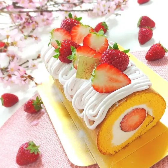 【基礎】いちごの練乳ロールケーキ♡