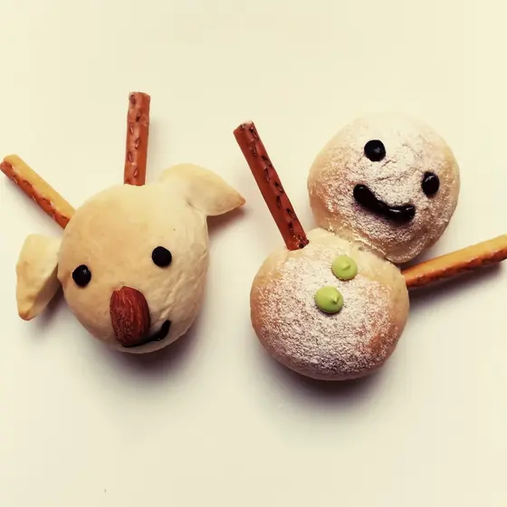 クリスマス企画♪雪だるまパンとトナカイパン＋手づくりポチ袋
