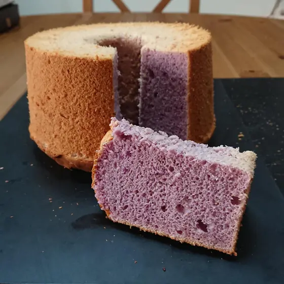 紫芋チーズシフォン