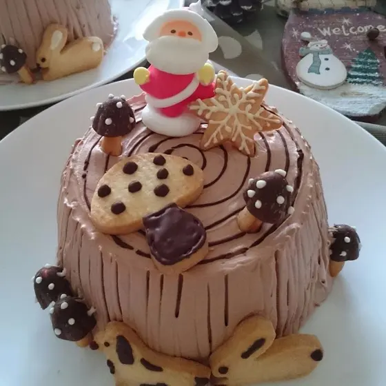 クリスマス特別レッスン 切り株ケーキ