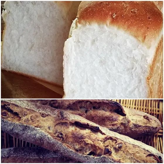 山形食パンと無花果カンパーニュ